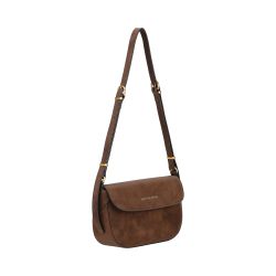 Sac Epaule à Rabat Madelena en Croûte de Cuir