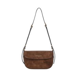 Sac Epaule à Rabat Madelena en Croûte de Cuir