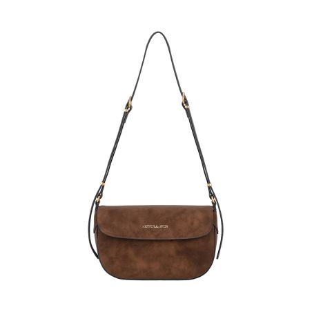 Sac Epaule à Rabat Madelena en Croûte de Cuir
