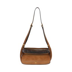 Sac Epaule à Rabat Madelena en Croûte de Cuir