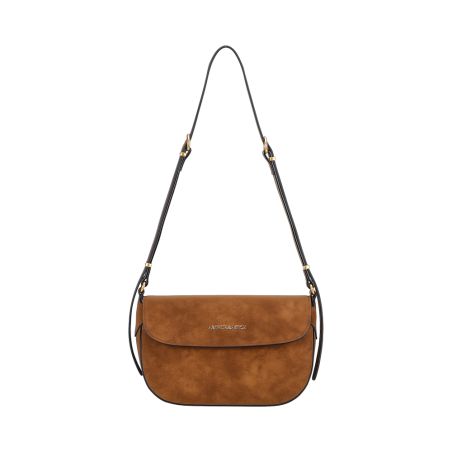 Sac Epaule à Rabat Madelena en Croûte de Cuir