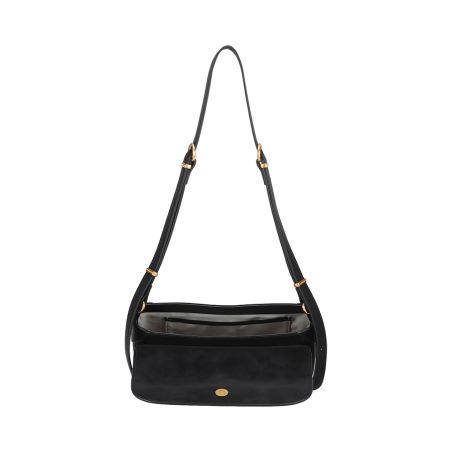 Sac Epaule à Rabat Madelena en Croûte de Cuir