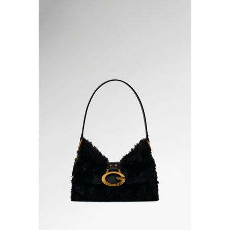 Mini Sac Porté Epaule Camden en Fausse Fourrure