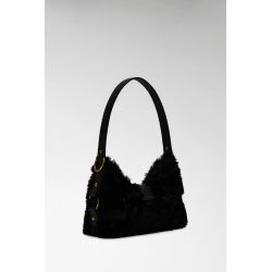 Mini Sac Porté Epaule Camden en Fausse Fourrure