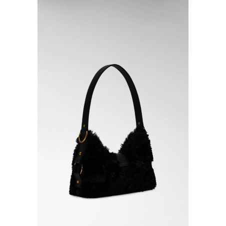 Mini Sac Porté Epaule Camden en Fausse Fourrure