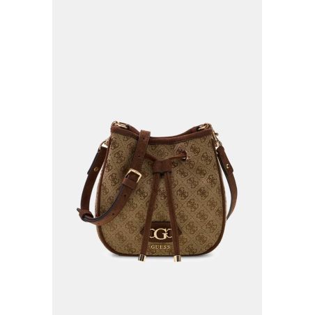 Mini Sac Seau Samantha Logo Marron