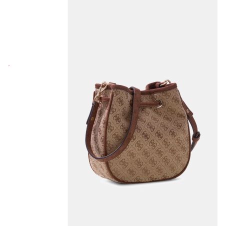 Mini Sac Seau Samantha Logo Marron