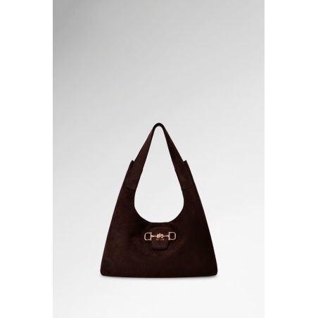 Grand sac hobo épaule Sunset façon Suede