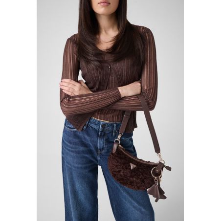 Sac épaule Katie effet fourrure