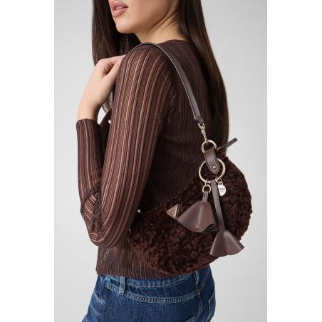 Sac épaule Katie effet fourrure
