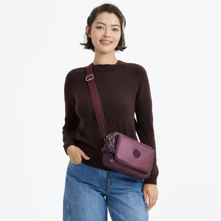Sac Travers Abanu M Beige Pearl en Toile - Kipling