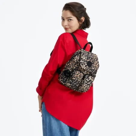 Sac à Dos City Pocket Mini Wild Leopard en Toile