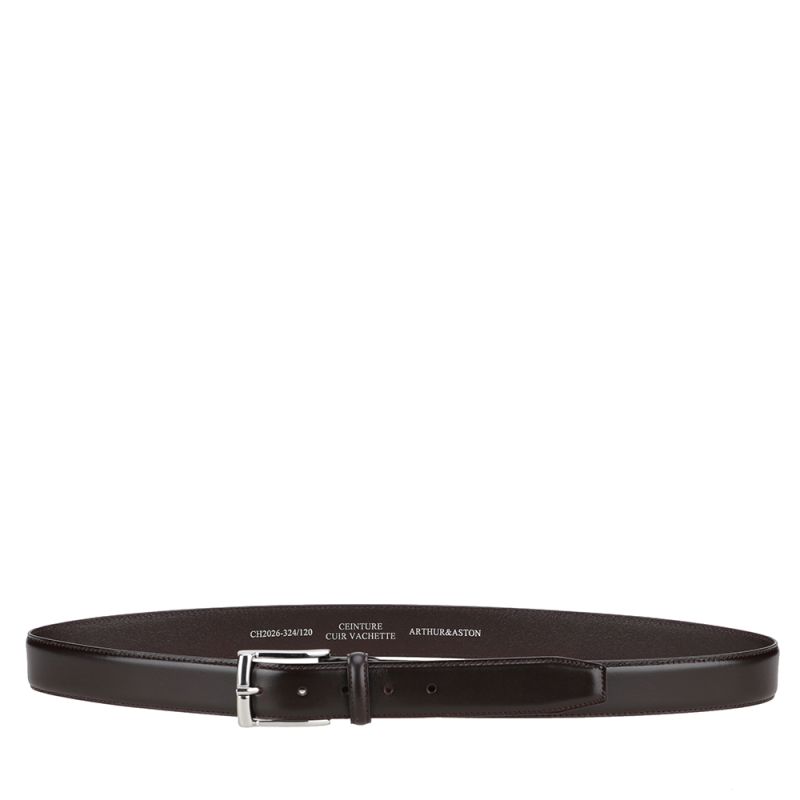 Ceinture homme large Arthur&Aston en cuir à surpiqûres