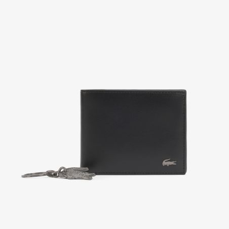 Coffret Portefeuille et Porte-clés FG Noir en Cuir