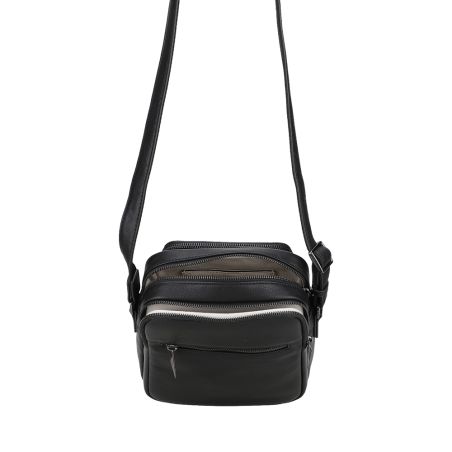 Grand sac travers à deux compartiments en cuir Nairo