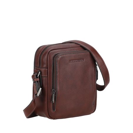 Grand sac travers à deux compartiments en cuir Nairo