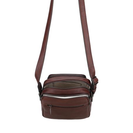 Grand sac travers à deux compartiments en cuir Nairo