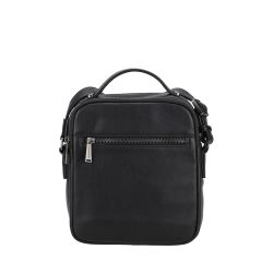 Grand sac travers à deux compartiments avec poigné en cuir Nairo