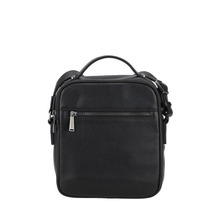 Grand sac travers à deux compartiments avec poigné en cuir Nairo