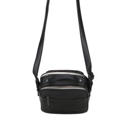 Grand sac travers à deux compartiments avec poigné en cuir Nairo