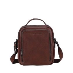 Grand sac travers à deux compartiments avec poigné en cuir Nairo