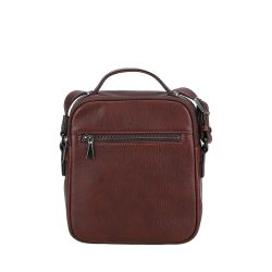 Grand sac travers à deux compartiments avec poigné en cuir Nairo