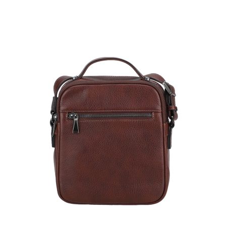 Grand sac travers à deux compartiments avec poigné en cuir Nairo