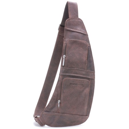 Sacoche Plate en Cuir Vachette Destroy - Arthur & Aston