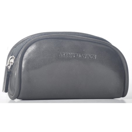 Porte-Monnaie Demi-Lune en Cuir Vachette Huilé - Arthur & Aston