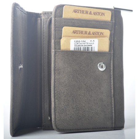 Porte-Monnaie et Cartes en Cuir Huilé - Arthur & Aston
