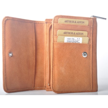 Porte-Monnaie et Cartes en Cuir Huilé - Arthur & Aston