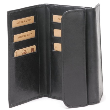Portefeuille Dos à Dos en Cuir Vachette Huilé - Arthur & Aston