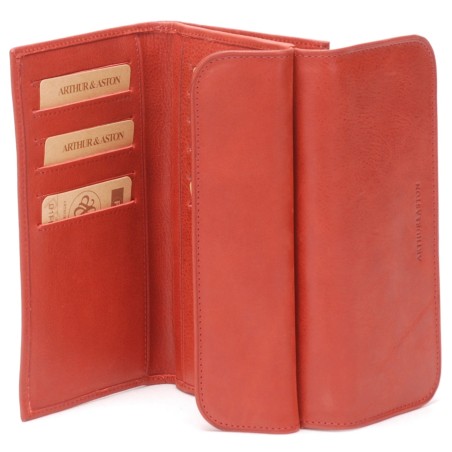 Portefeuille Dos à Dos en Cuir Vachette Huilé - Arthur & Aston