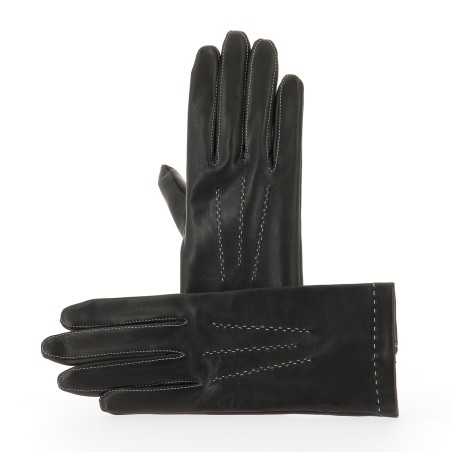 Gants Femme Cuir Agneau Noir - Isotoner