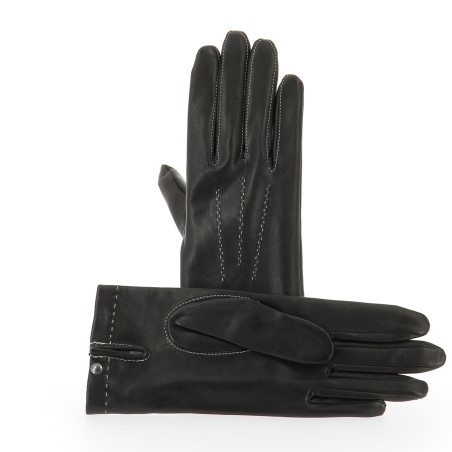 Gants Femme Cuir Agneau Noir - Isotoner