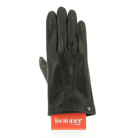 Gants Homme Cuir Agneau Noir - Isotoner