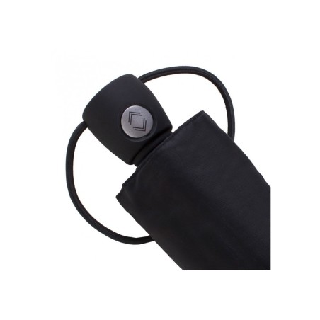 Mini Parapluie Automatique Noir gros plan- Isotoner