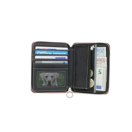 Ogon Portefeuille Quilted Passport en Aluminium Rouge - Ogon