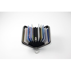 Porte-cartes Quilted Zipper en Aluminium 8A