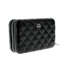 Porte-cartes Quilted Zipper en Aluminium 8A