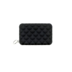 Porte-cartes Quilted Zipper en Aluminium 8A