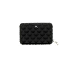 Porte-cartes Quilted Zipper en Aluminium 8A