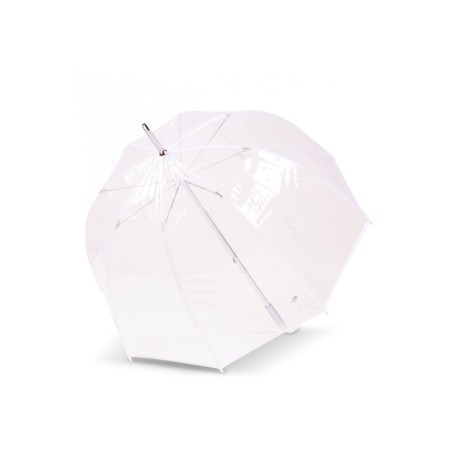 Parapluie Cloche Canne Transparent Blanc - Isotoner