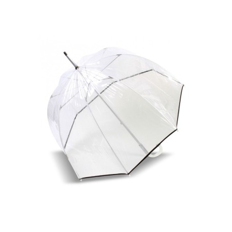 Parapluie Cloche Canne Transparent Noir - Isotoner