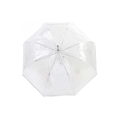 Parapluie Cloche Canne Transparent Noir - Isotoner