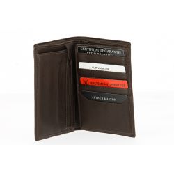 Grand Portefeuille en Cuir Vachette Pleine Fleur - Arthur & Aston