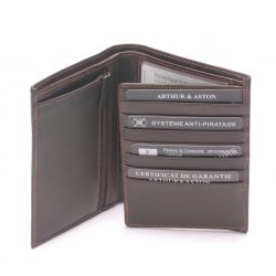 Grand Portefeuille en Cuir Vachette Plongé - Arthur & Aston