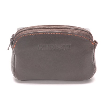 Porte-Monnaie Zippé en Cuir Vachette Plongé - Arthur & Aston
