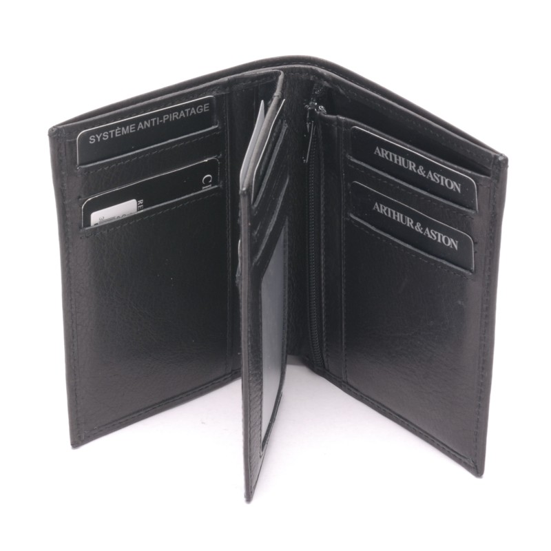 Portefeuille Trois Volets ARTHUR & ASTON En Cuir De Vachette Rouge - 20x11,5 Cm, Occasion Comme Neuf