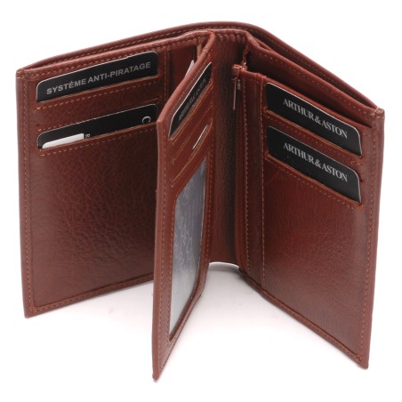 Portefeuille Italien en Cuir Vachette Plongé - Arthur & Aston